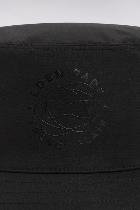 Black nylon bucket hat with 3D prints - Image 2