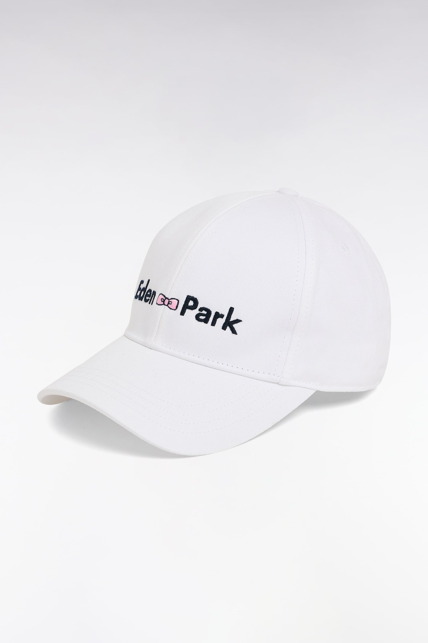 White cotton twill cap with embroidery Eden Park