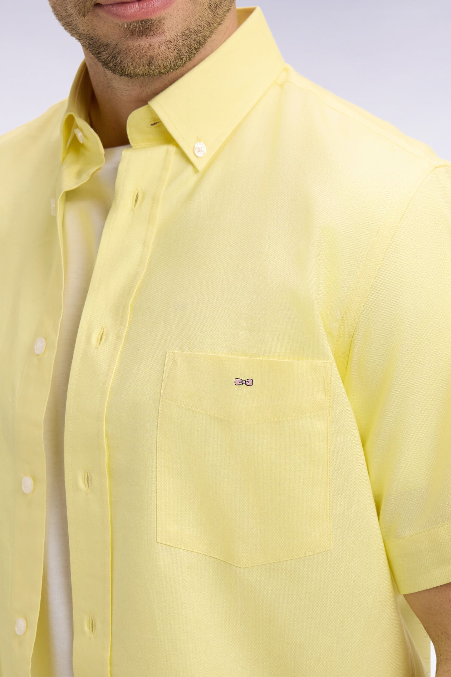 Youthful Yarn-Dyed Cotton Short-Sleeve Shirt