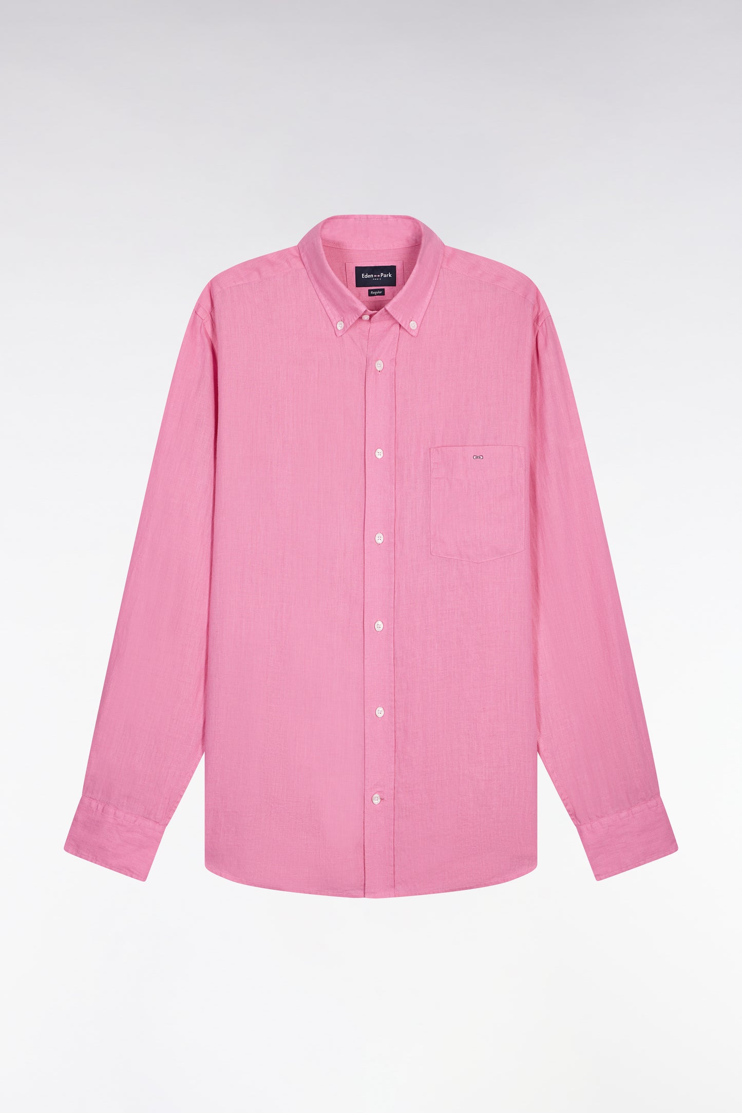 Straight pink linen shirt