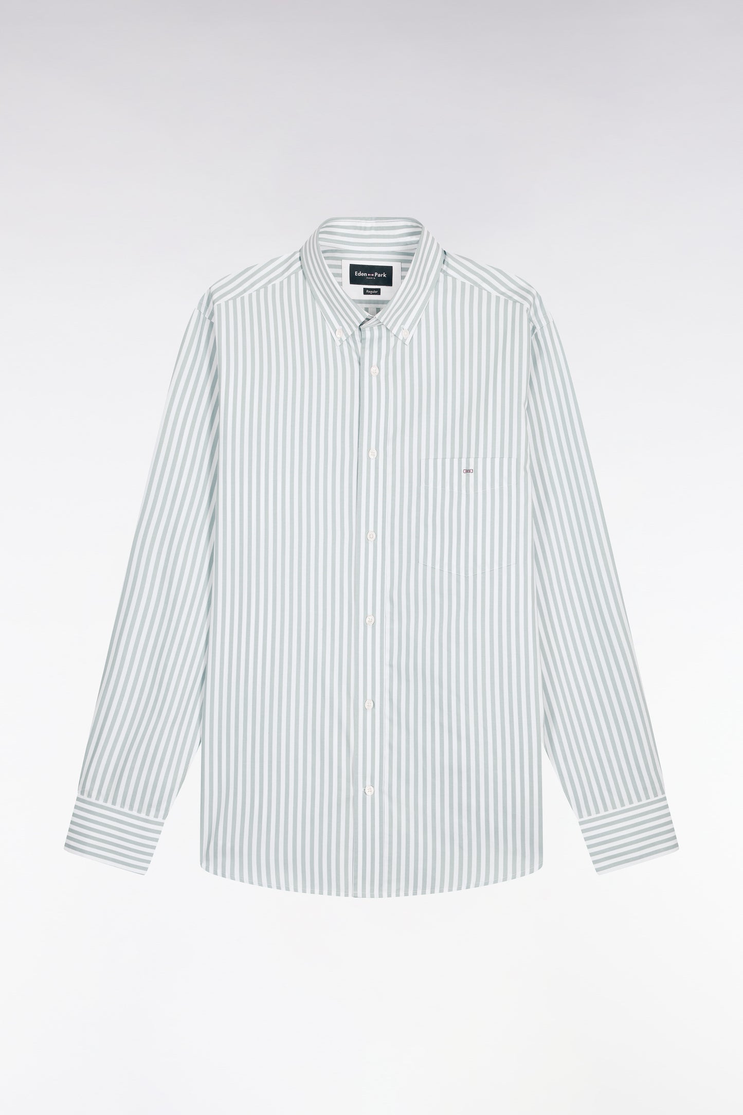 Chemise en coton ciel à rayures bâtons