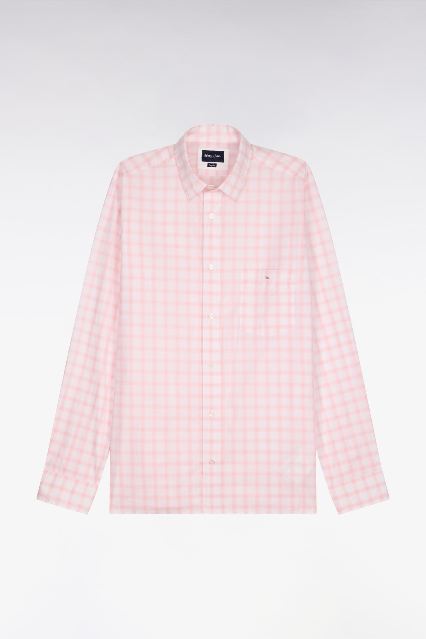 Pink checked cotton shirt
