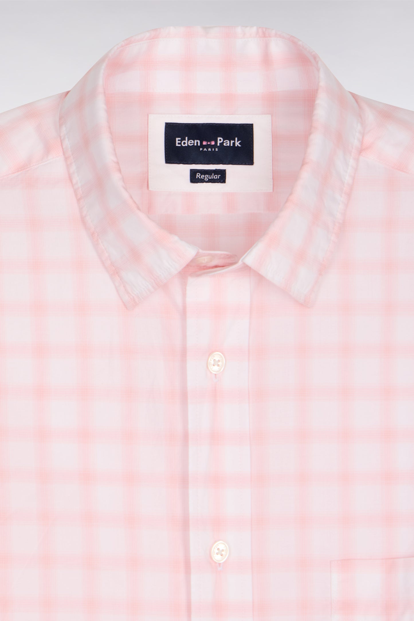 Pink checked cotton shirt