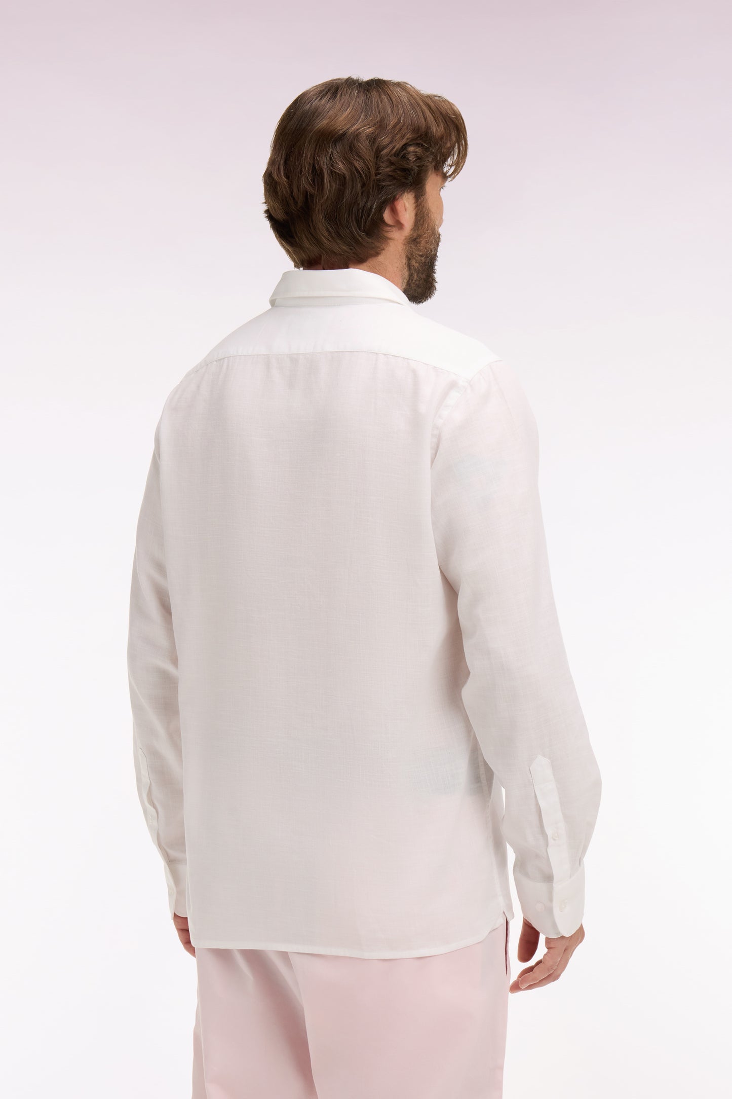 Chemise en coton blanche coupe regular