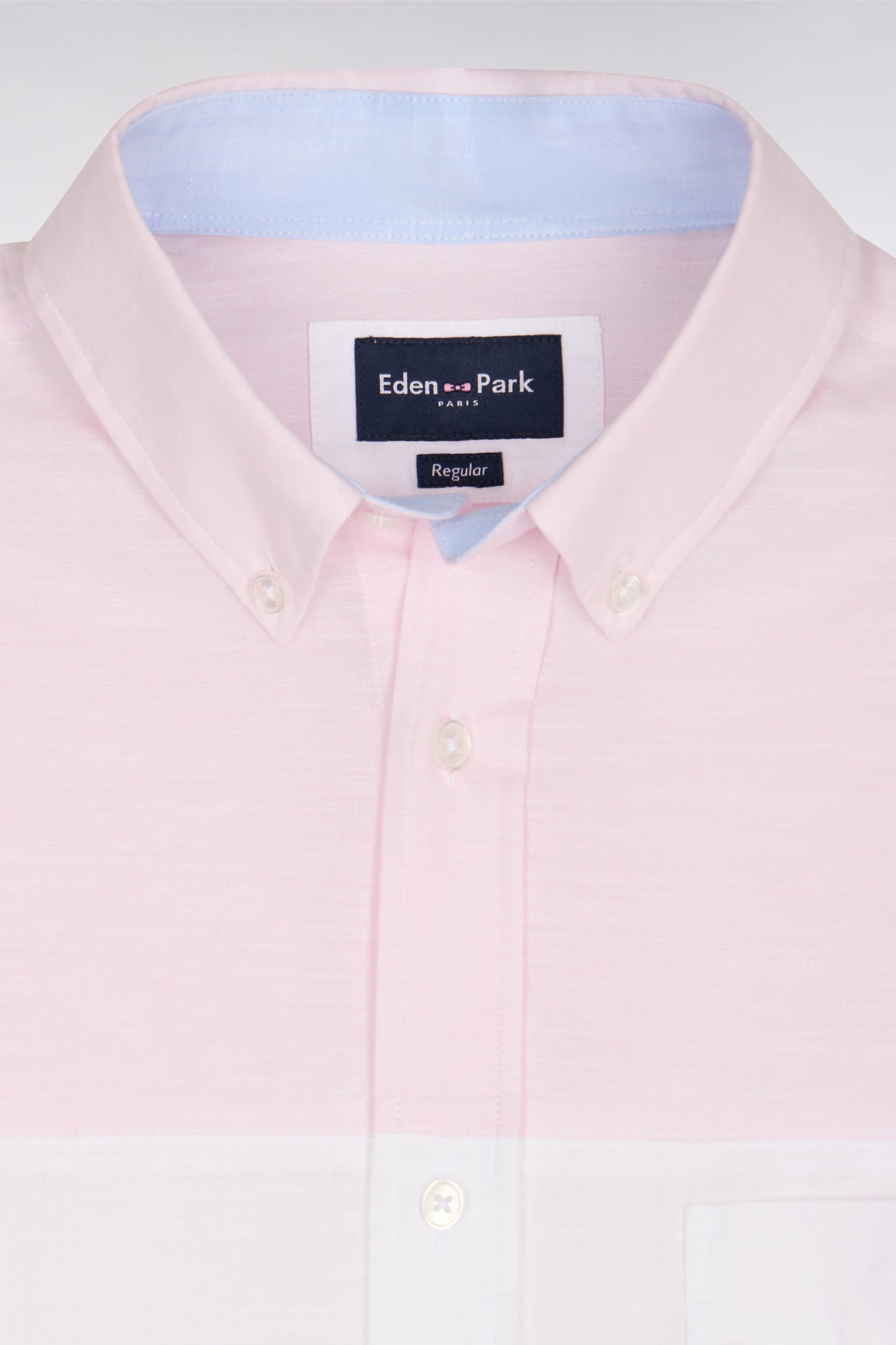 Pink tricolor Dobby jacquard cotton shirt