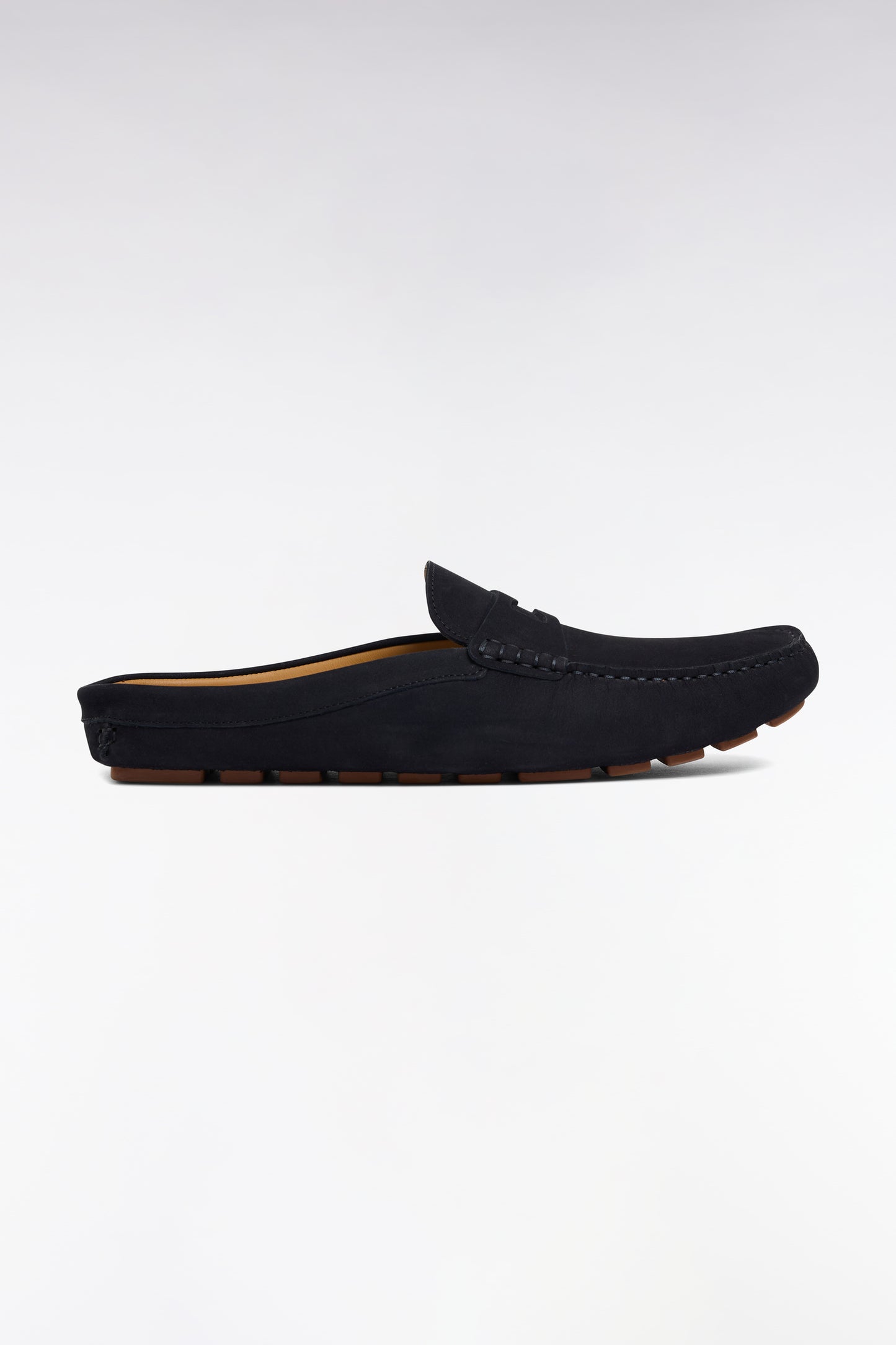 Mocassins penny loafer en cuir marine