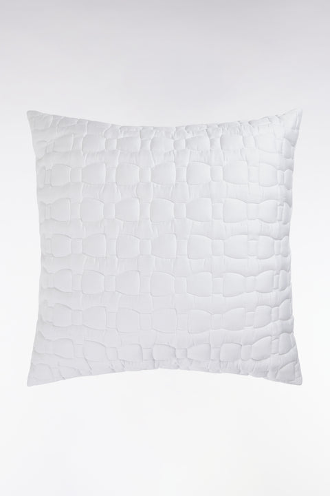 White Quilted Cotton Sateen Pillowcases - Image 1