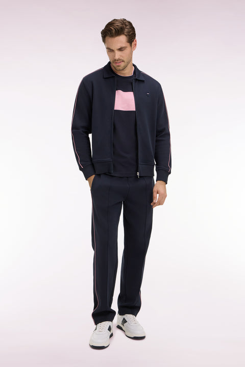 Jogging en coton mélangé marine coupe regular - Image 3