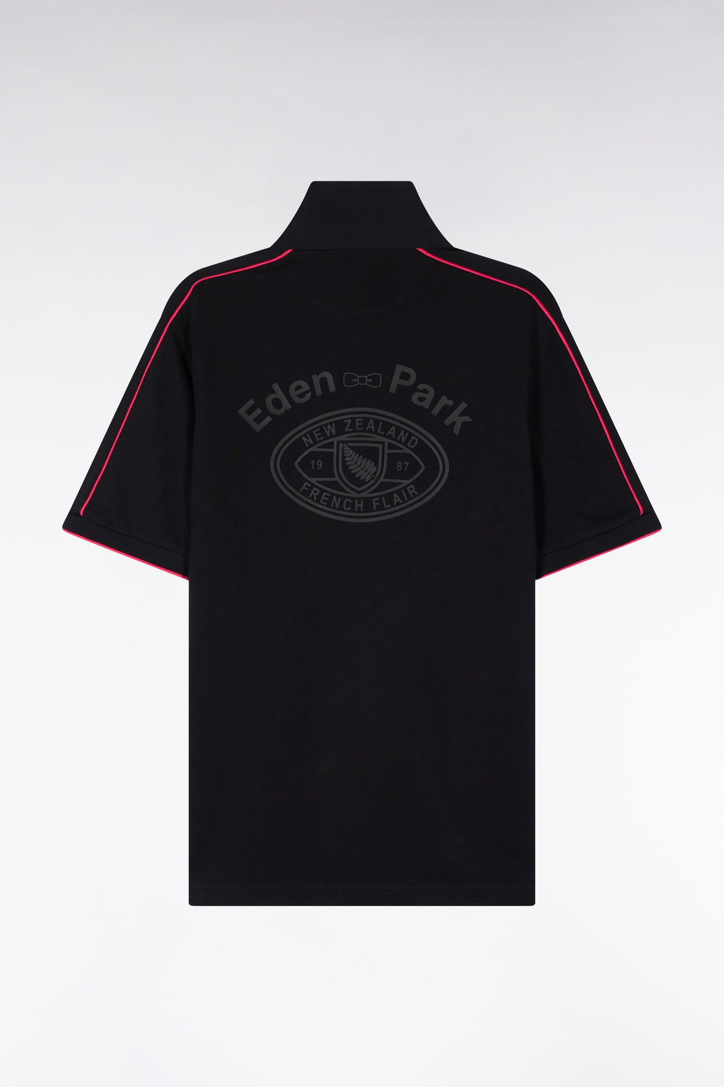 New Zealand short-sleeved jersey in black cotton, regular fit