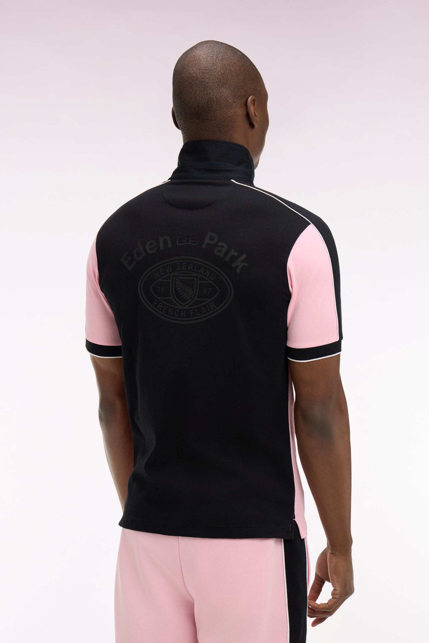 New Zealand short-sleeved jersey in pink cotton, regular fit