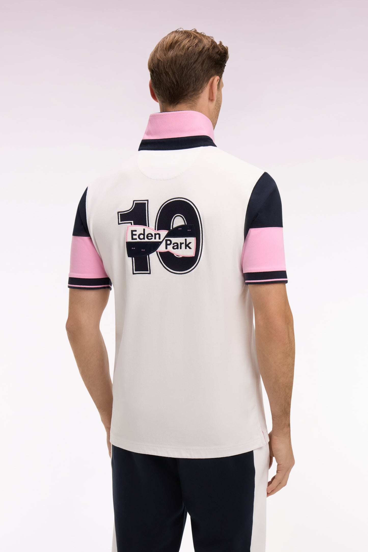 Maillot à manches courtes en coton blanc coupe regular