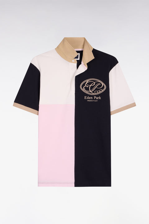 Maillot à manches courtes marine découpes graphiques et broderie coupe regular - Image 2