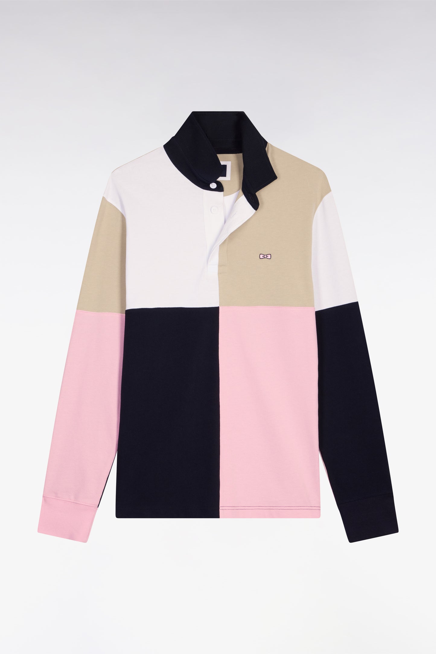 Maillot à manches longues en coton rose croisé