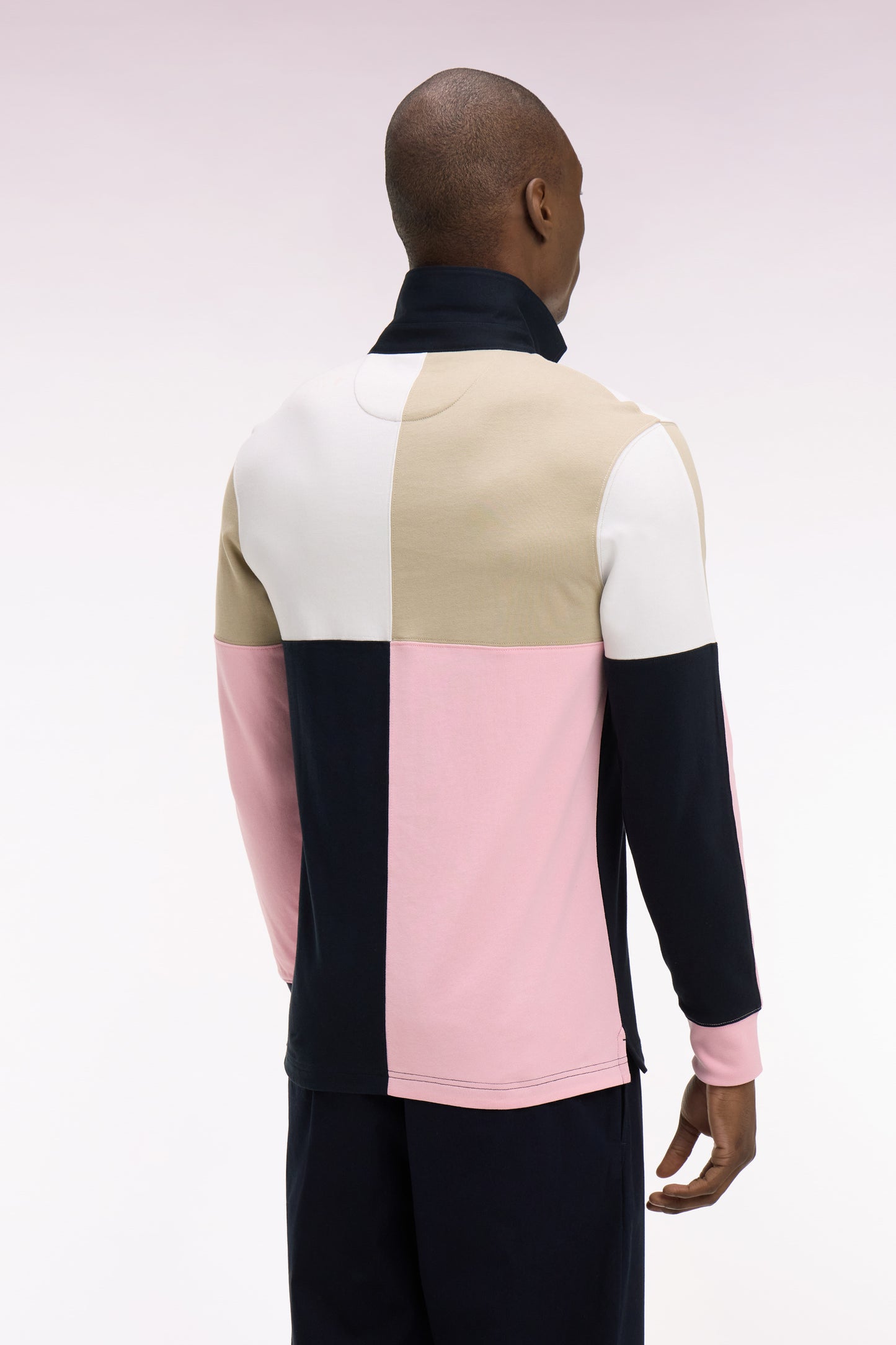 Maillot à manches longues en coton rose croisé