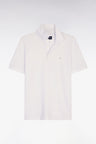 Polo à manches courtes en coton blanc coupe slim