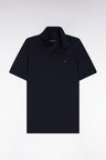 Polo à manches courtes en coton marine coupe slim
