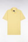 Polo à manches courtes en coton jaune clair coupe regular
