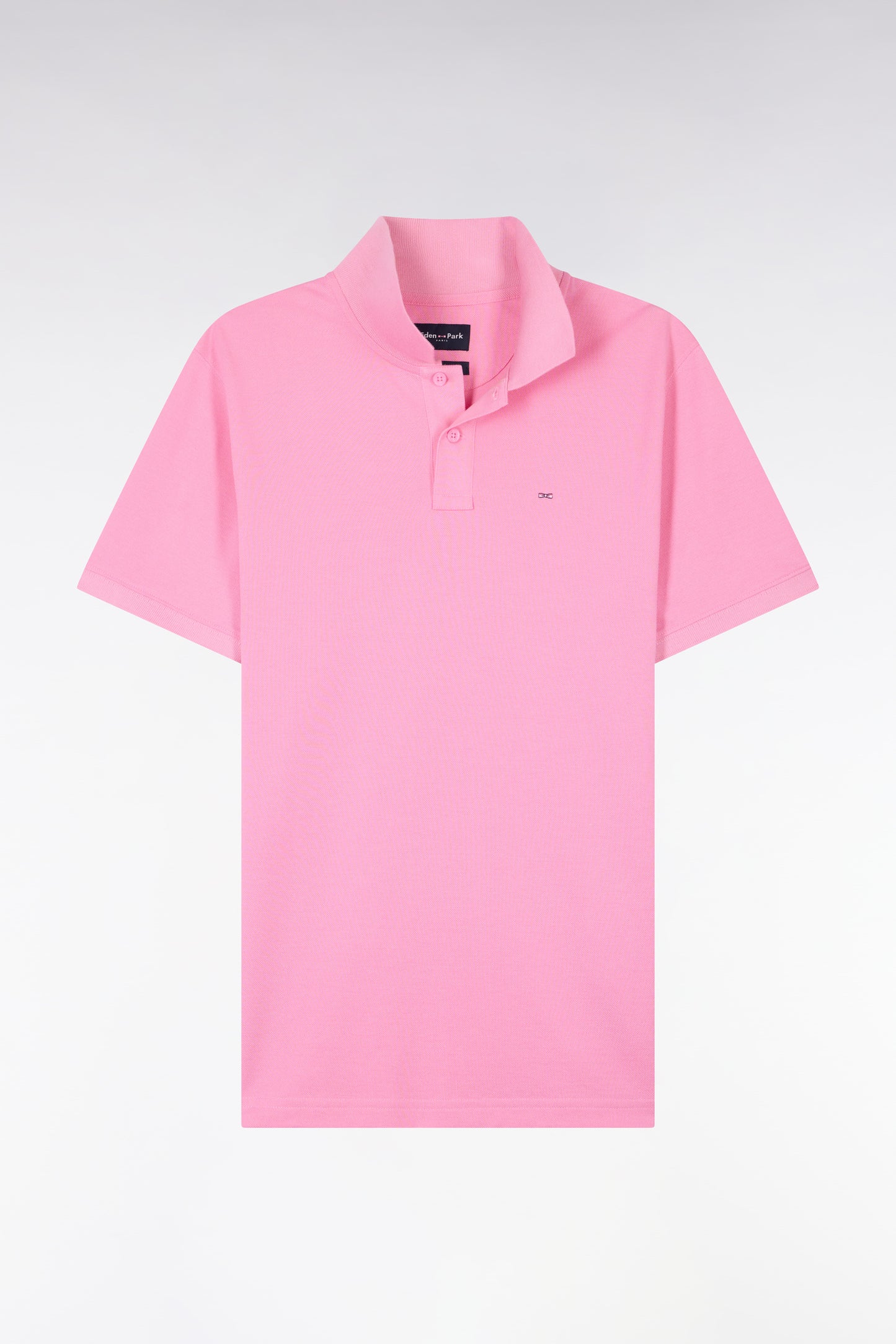 Polo à manches courtes en coton rose coupe regular