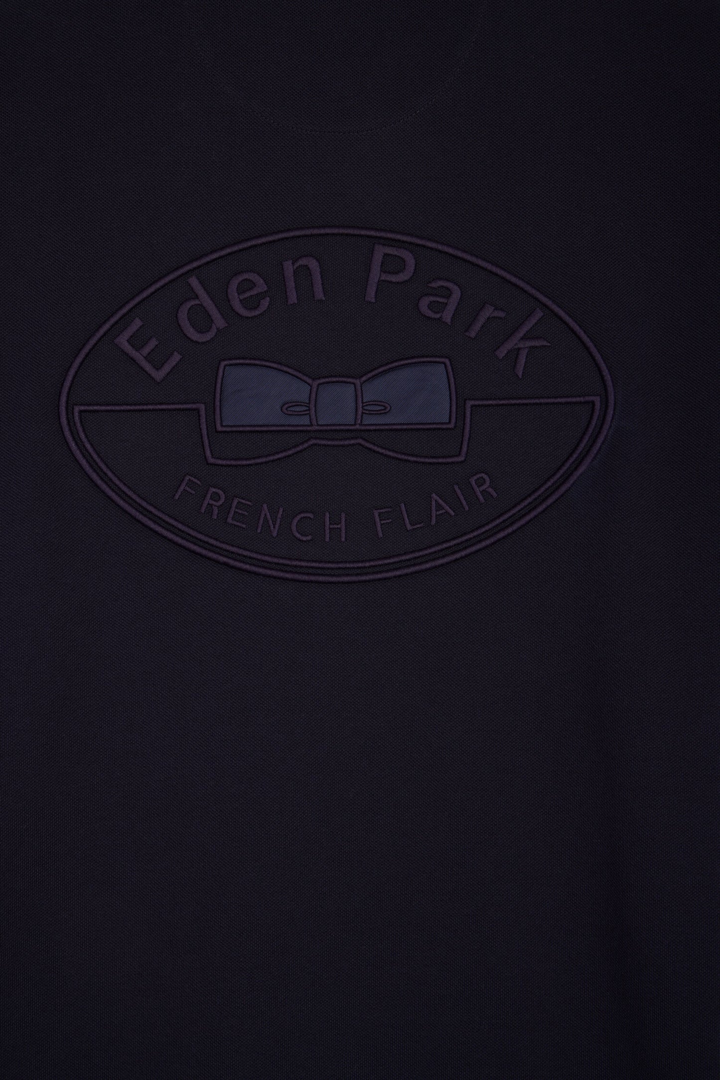 Polo à manches courtes en coton marine et kaki