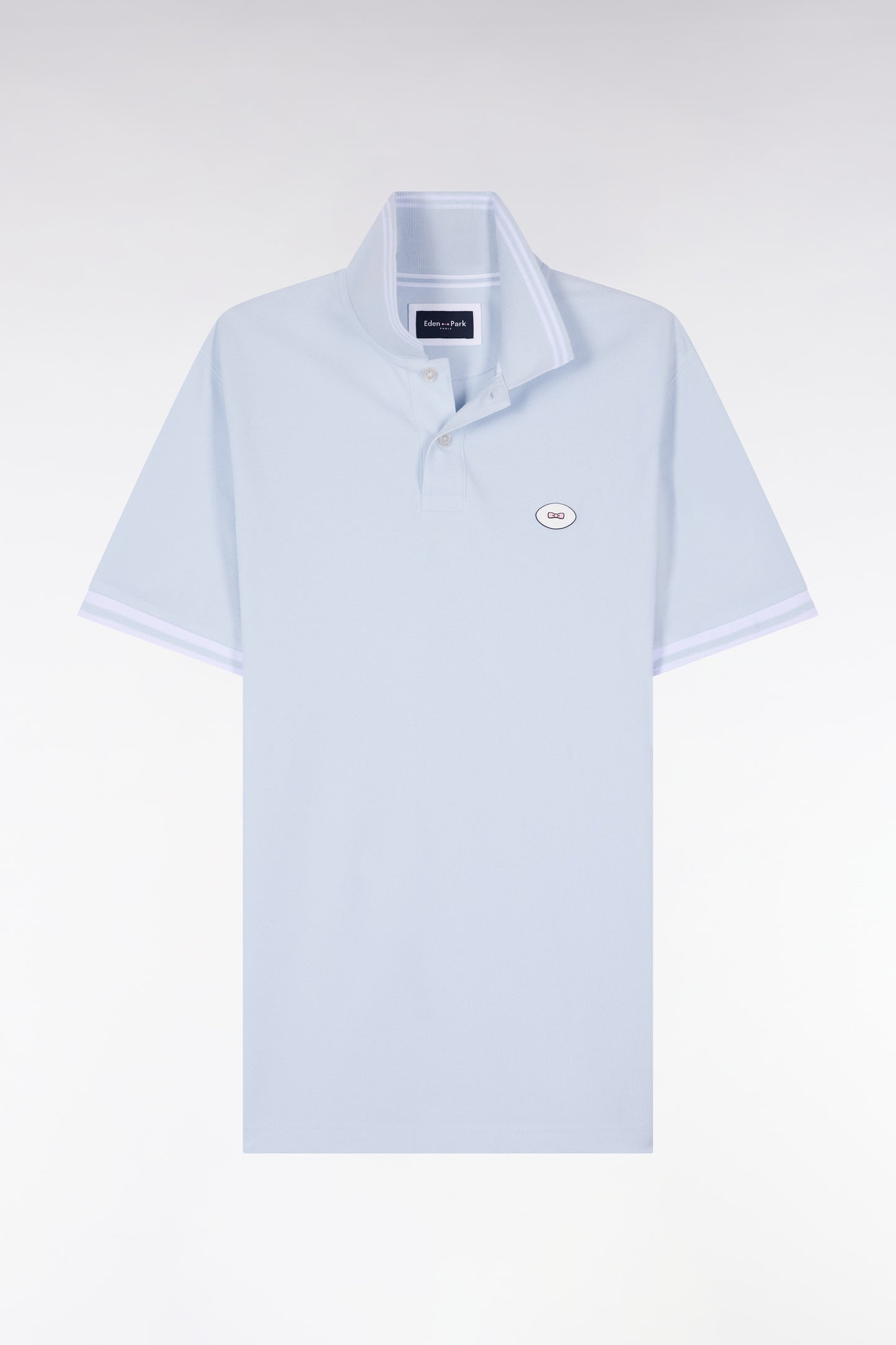 Sky cotton short-sleeved polo shirt