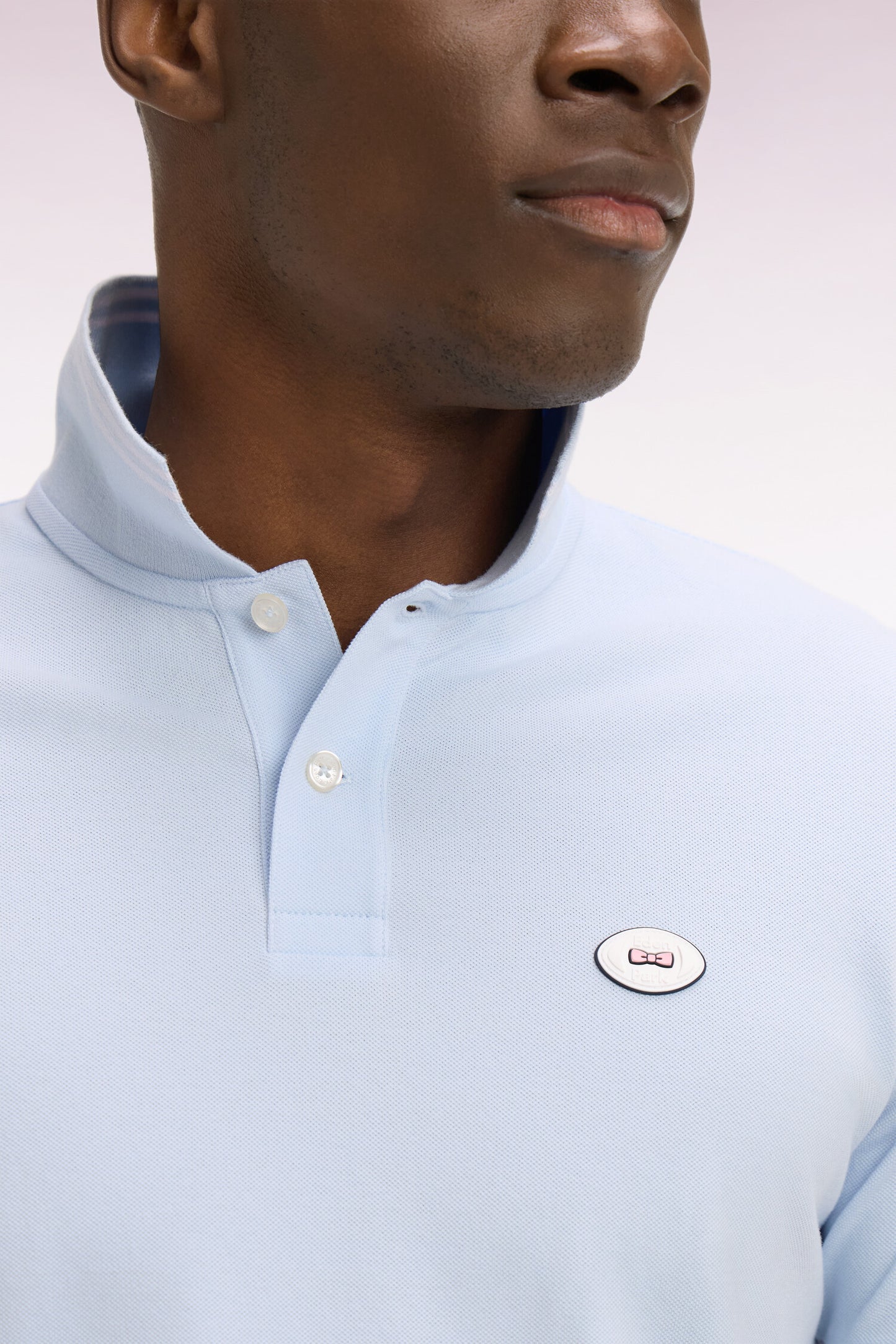 Sky cotton short-sleeved polo shirt