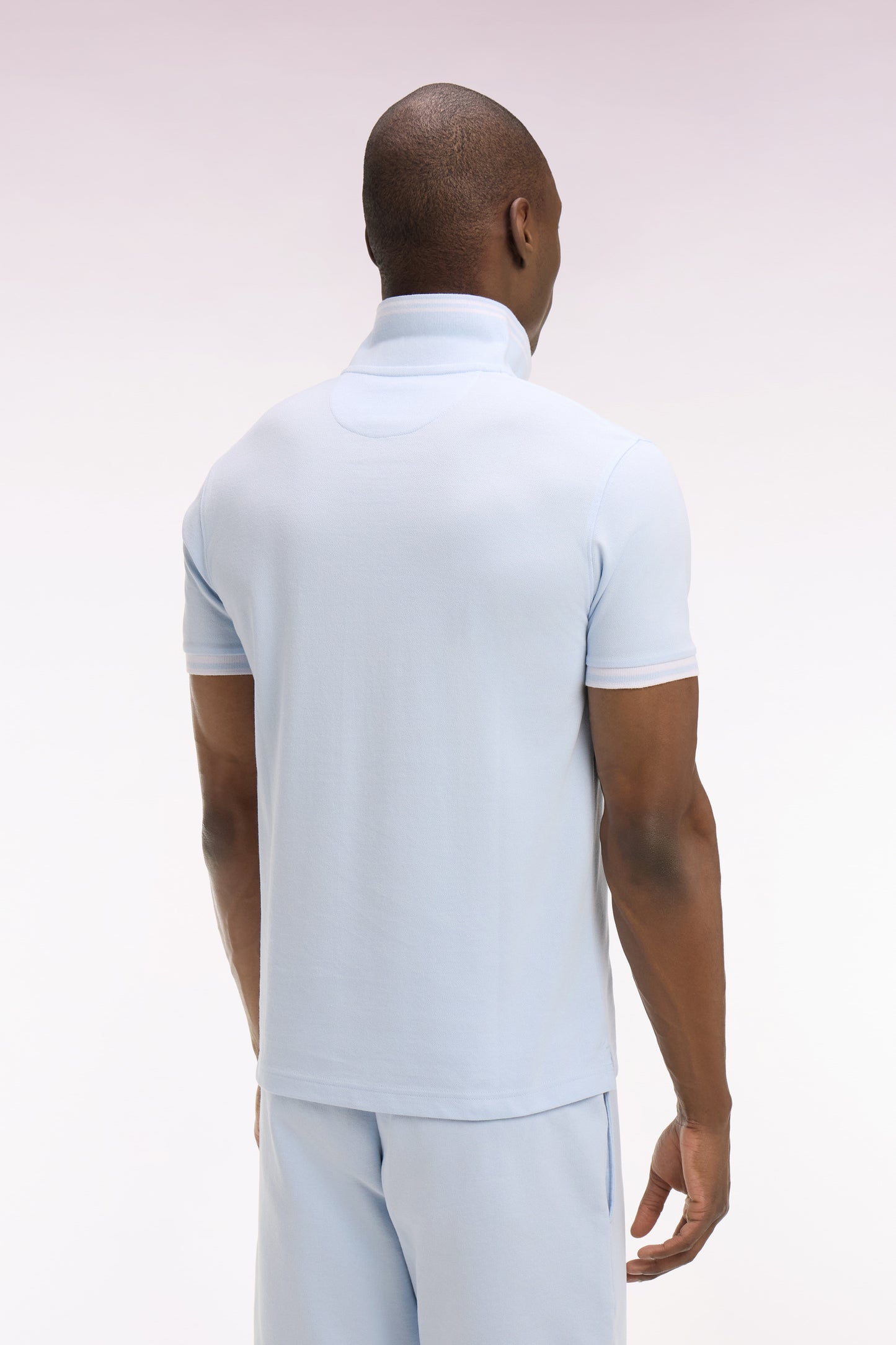 Sky cotton short-sleeved polo shirt