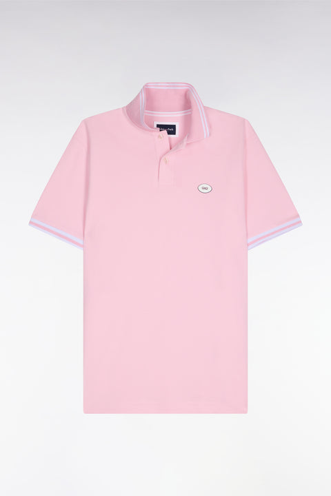 Polo à manches courtes en coton rose - Image 2