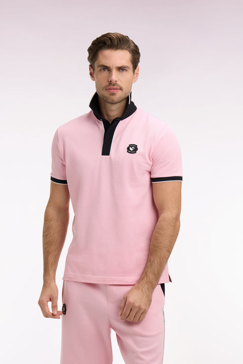 Polo à manches courtes en coton rose New Zealand - Image 3