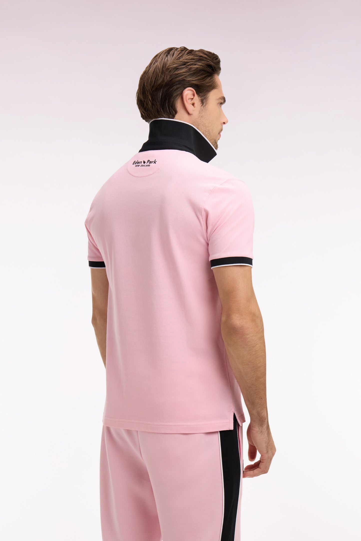 Polo à manches courtes en coton rose New Zealand