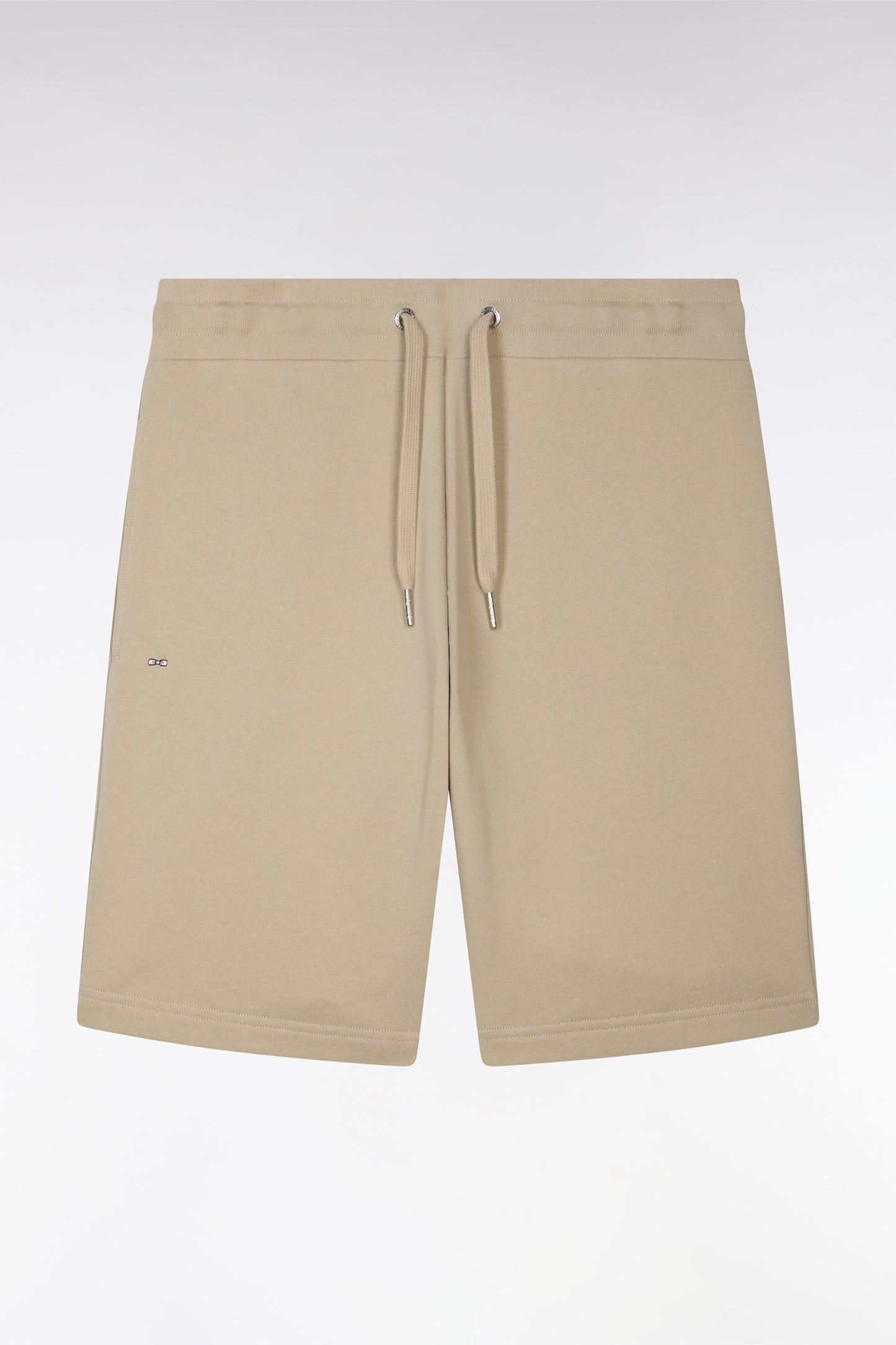 Short en molleton coton beige