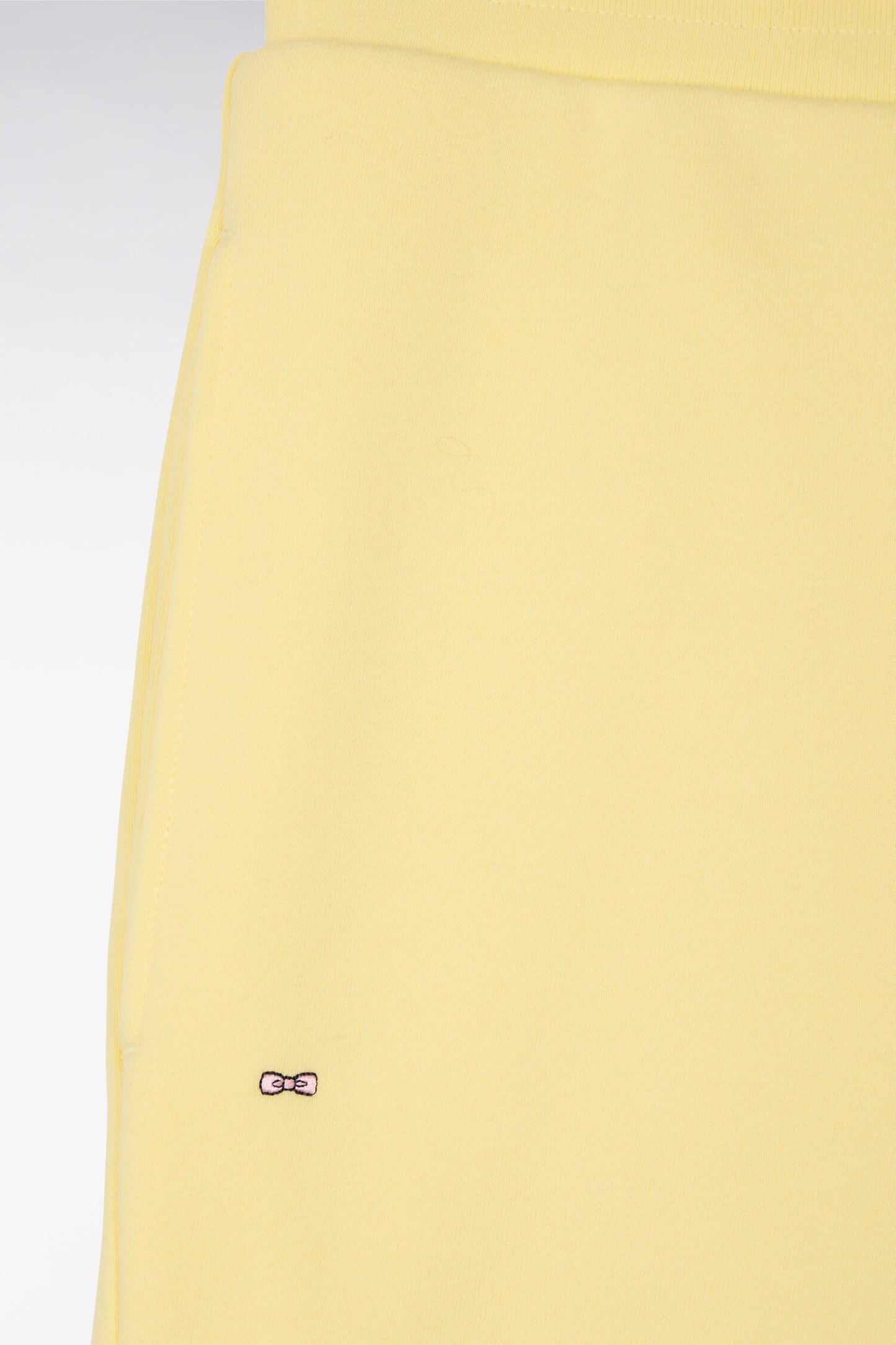 Short en molleton coton jaune clair