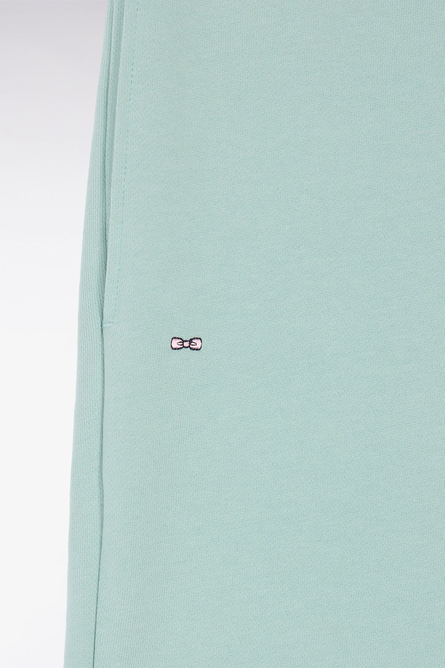 Short en molleton coton vert d'eau