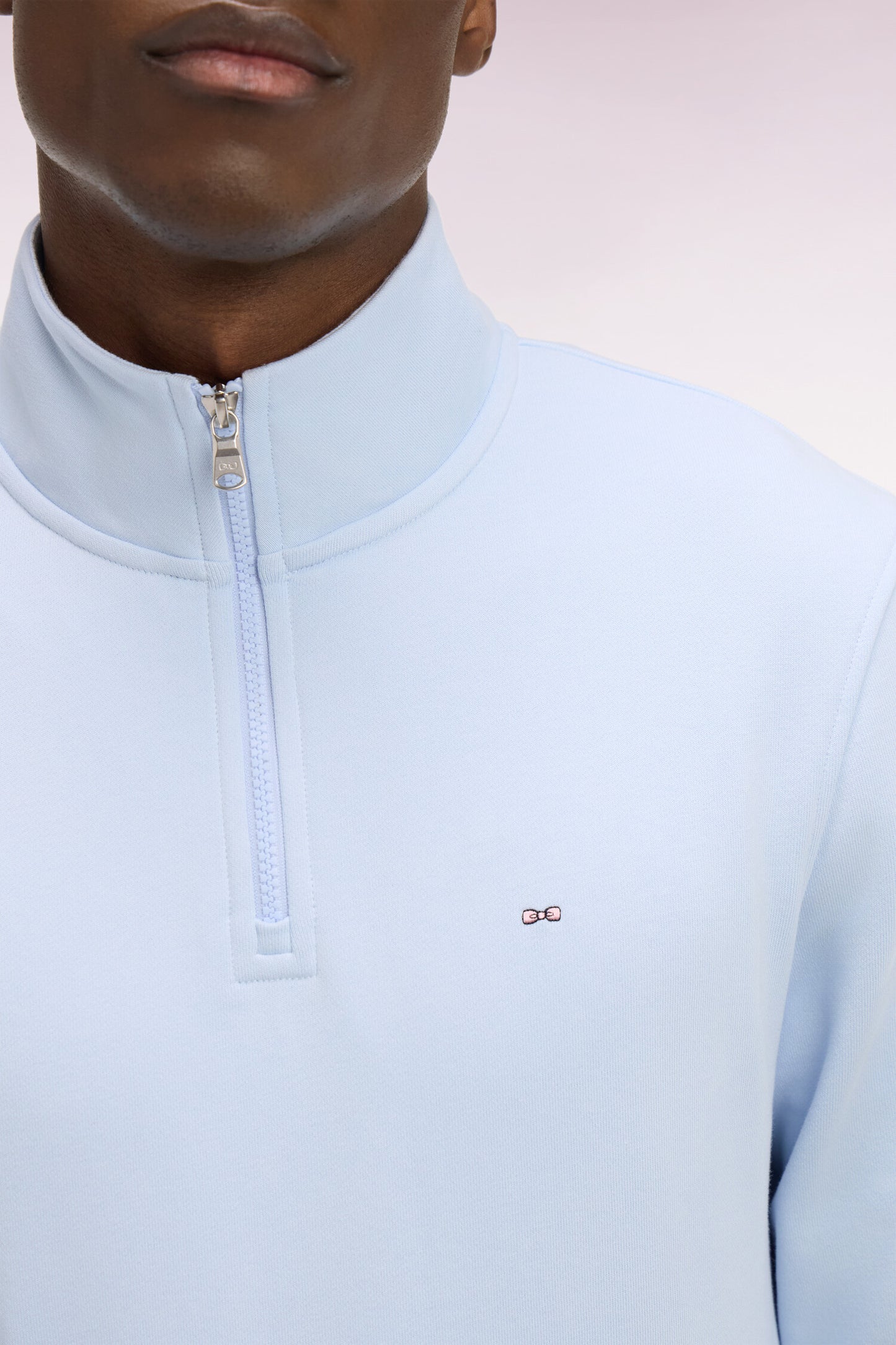 Sky cotton fleece trucker neck sweatshirt