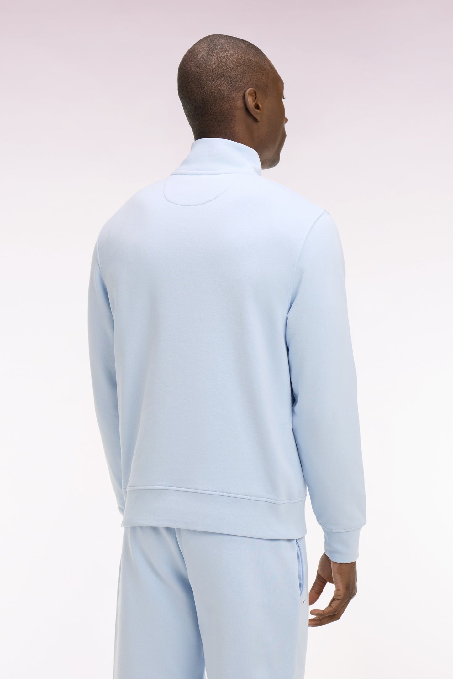 Sky cotton fleece trucker neck sweatshirt