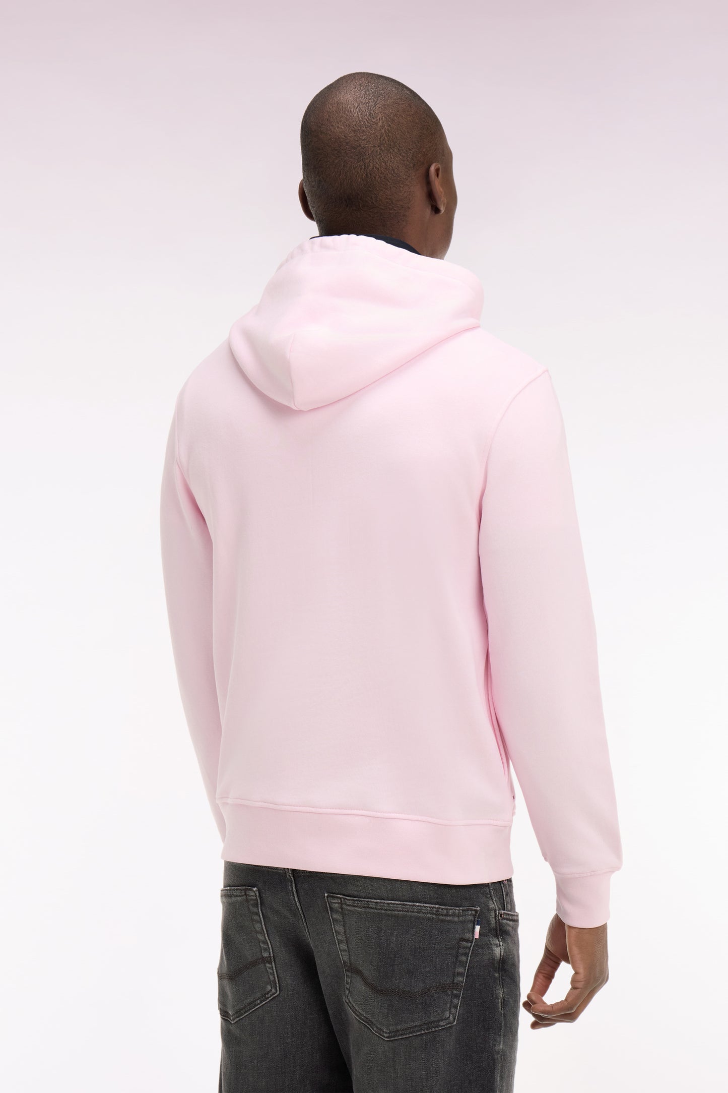 Pink embroidered hoodie