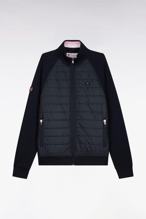 Sweatshirt zippé XV de France en molleton marine à parmenture matelassée coupe regular - Image 2