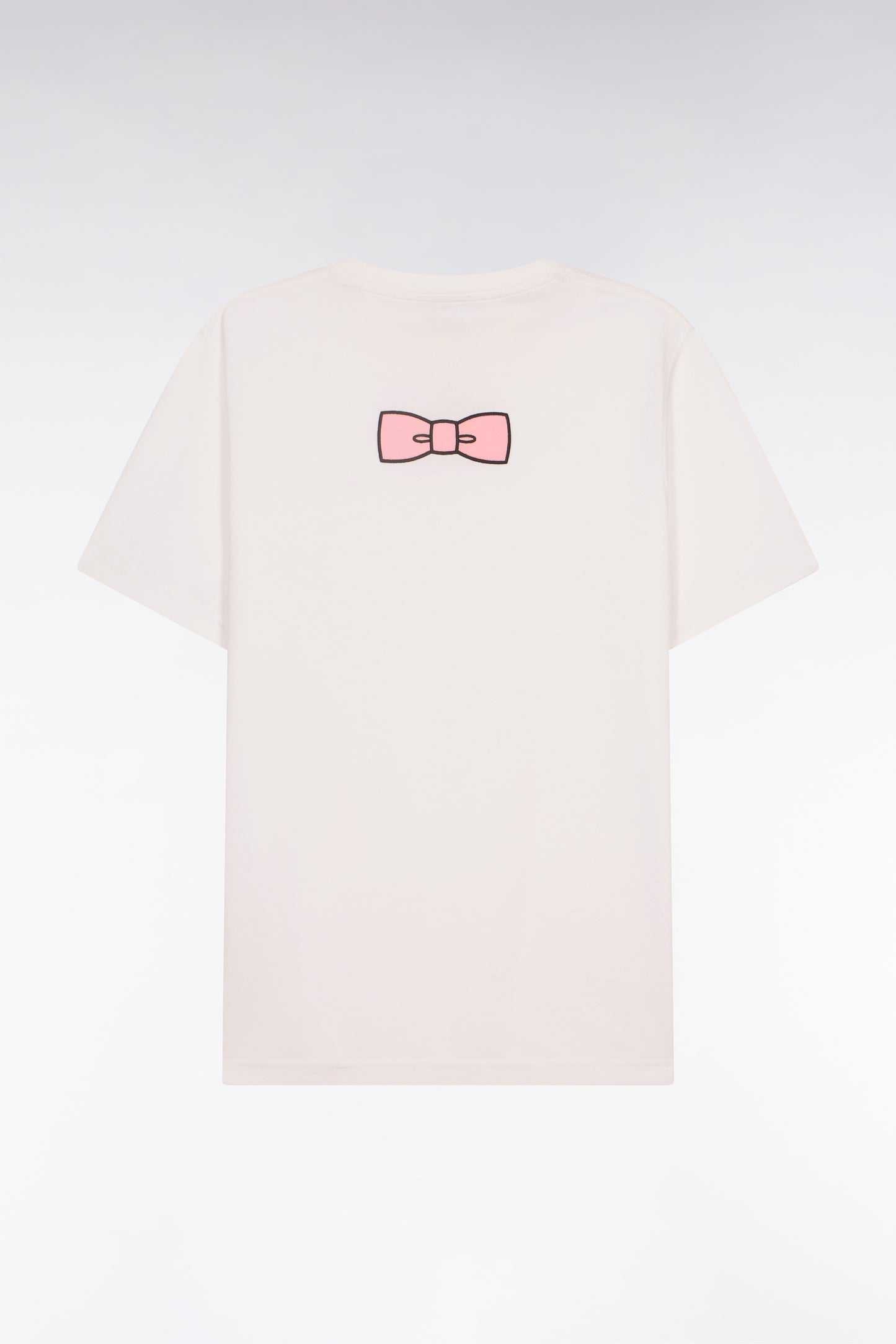 White Pima cotton short-sleeved T-shirt with regular fit embroidery
