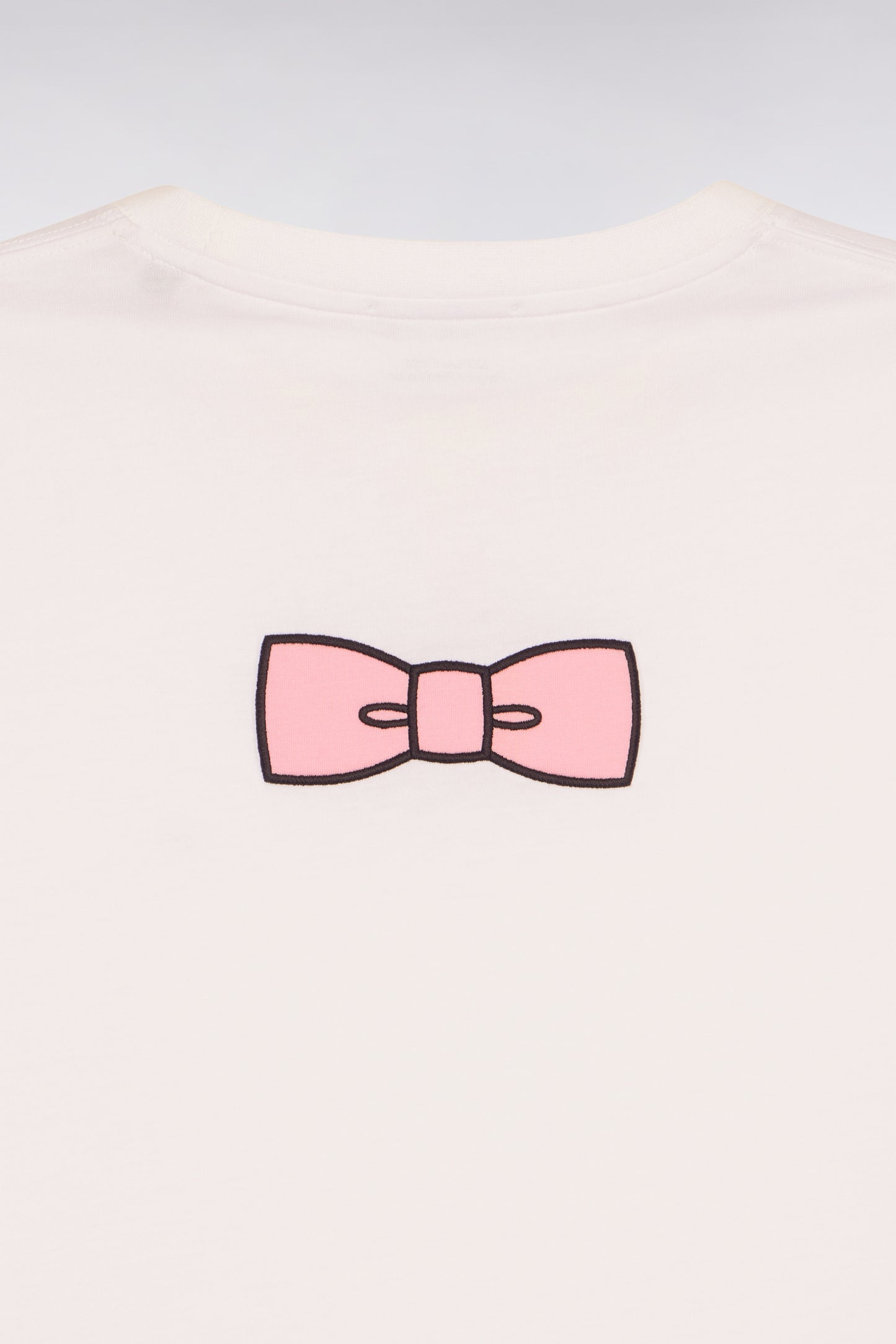 White Pima cotton short-sleeved T-shirt with regular fit embroidery