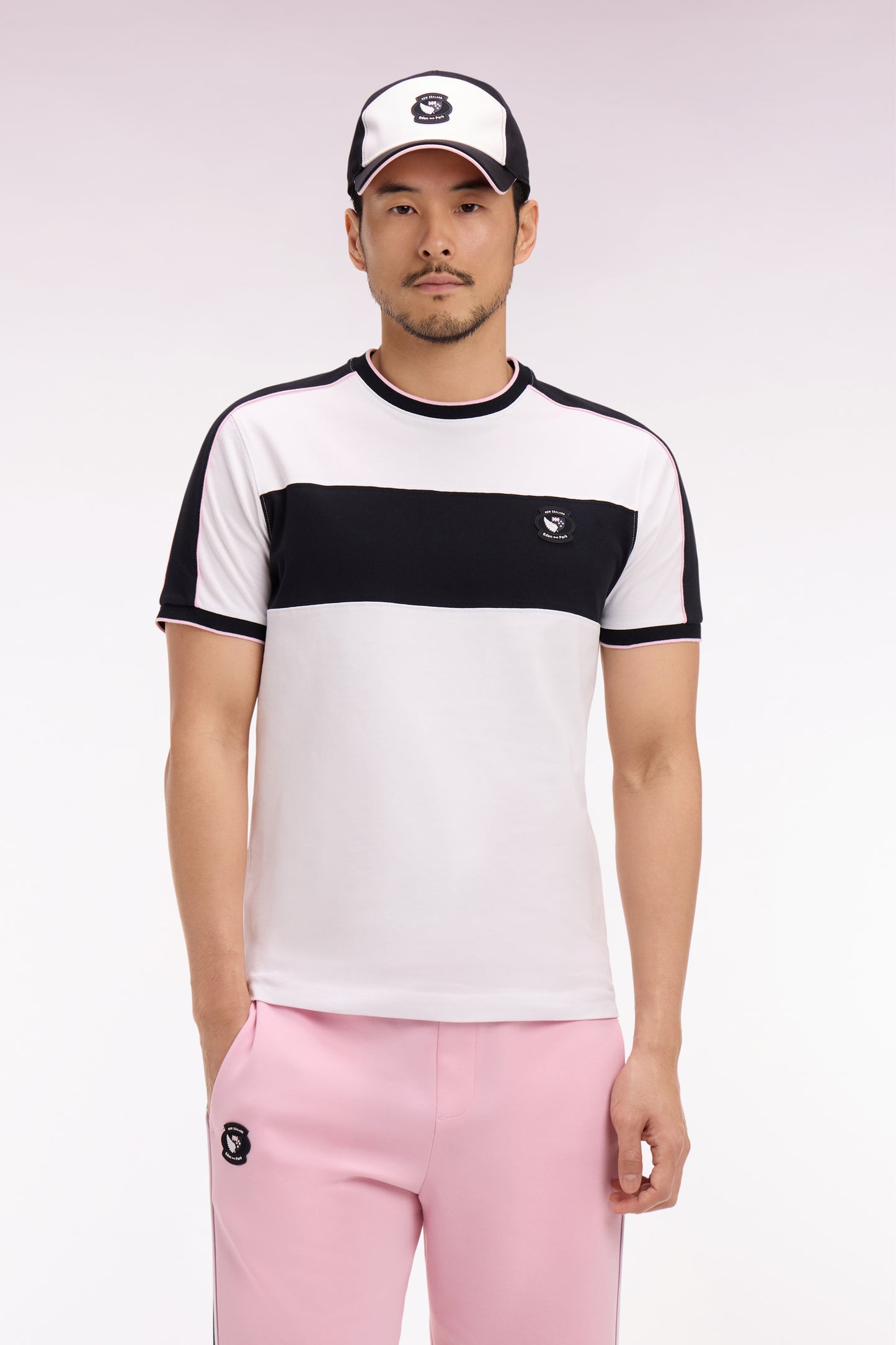 New Zealand short-sleeved T-shirt in white cotton with cutouts, regular fit