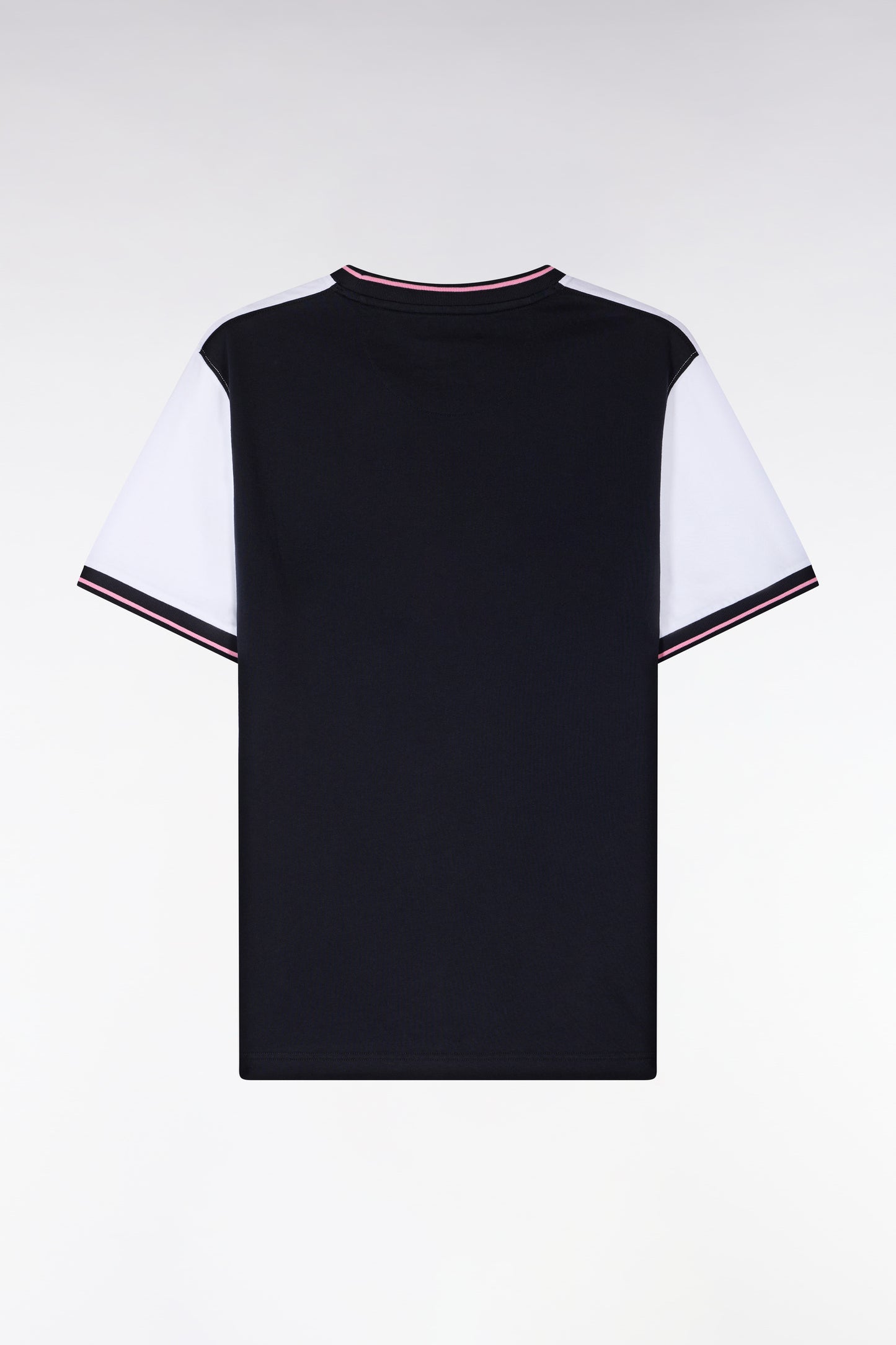 Short-sleeved t-shirt in two-tone white and navy regular fit
