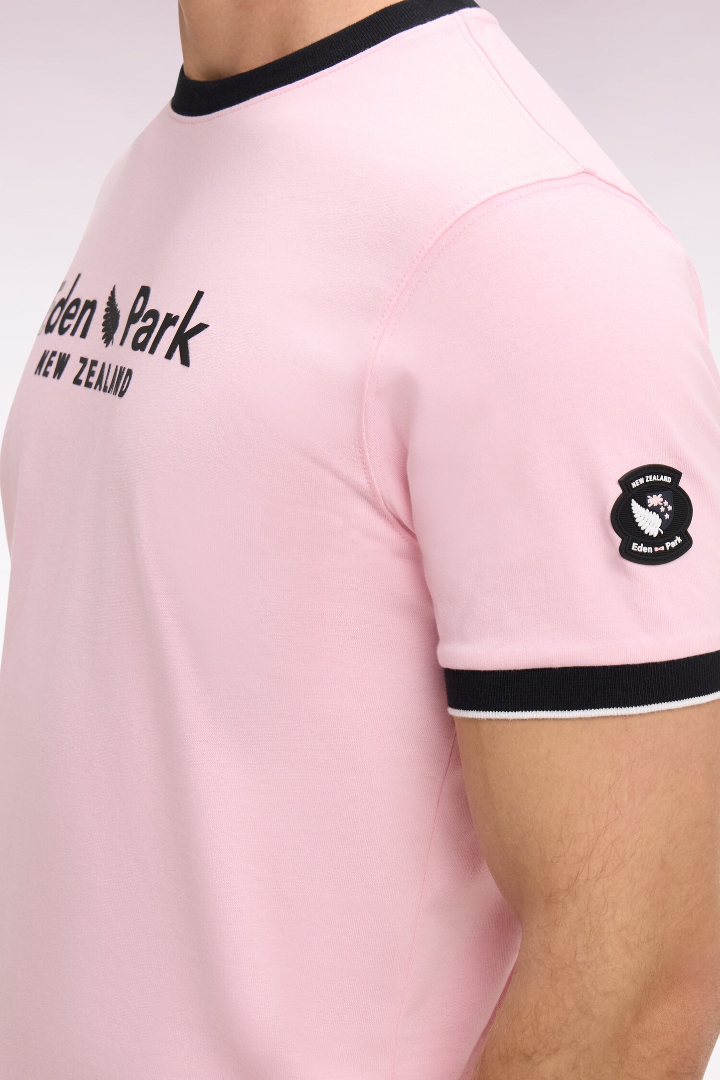 New Zealand short-sleeved T-shirt in pink cotton, regular fit