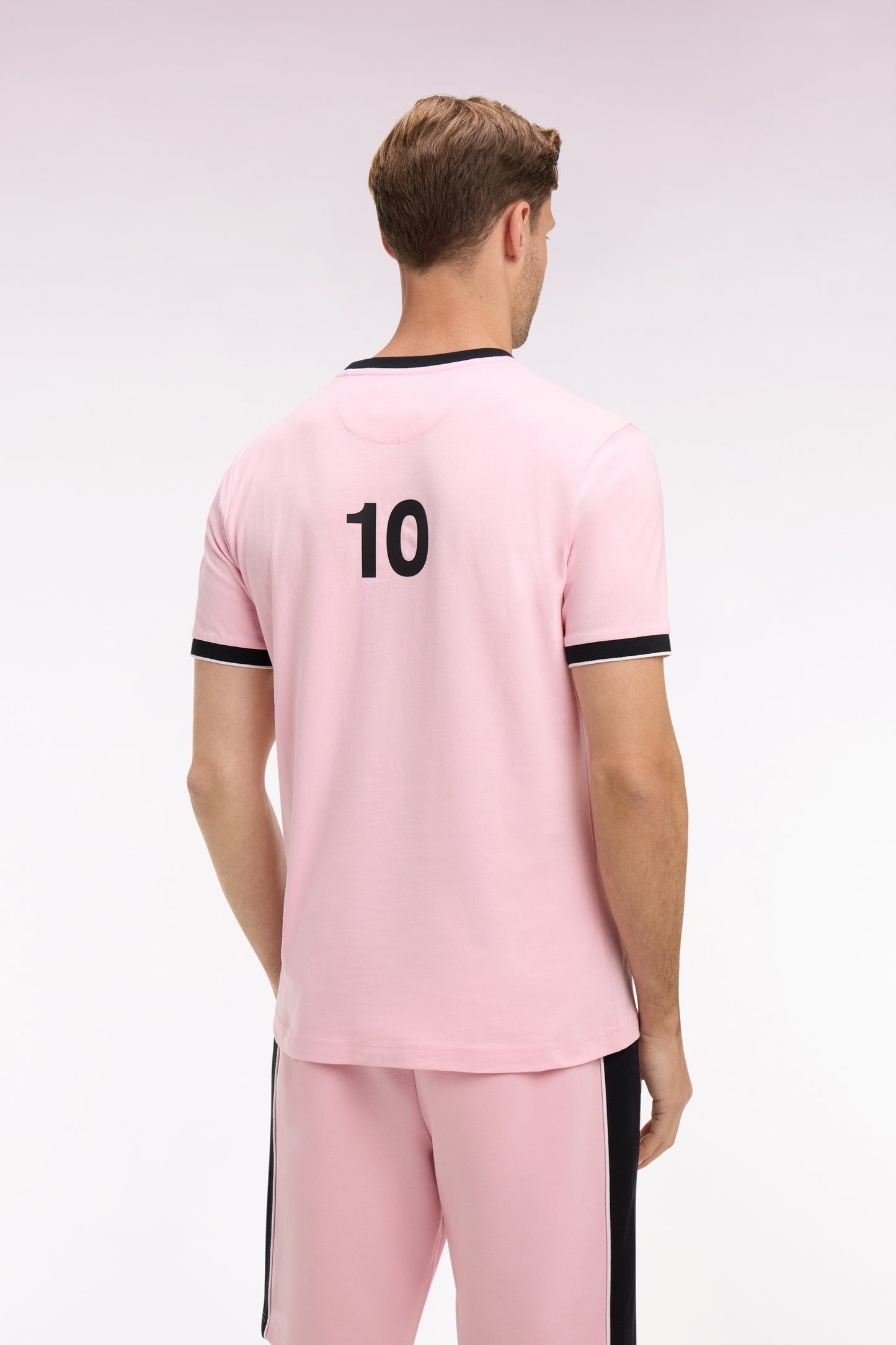 New Zealand short-sleeved T-shirt in pink cotton, regular fit
