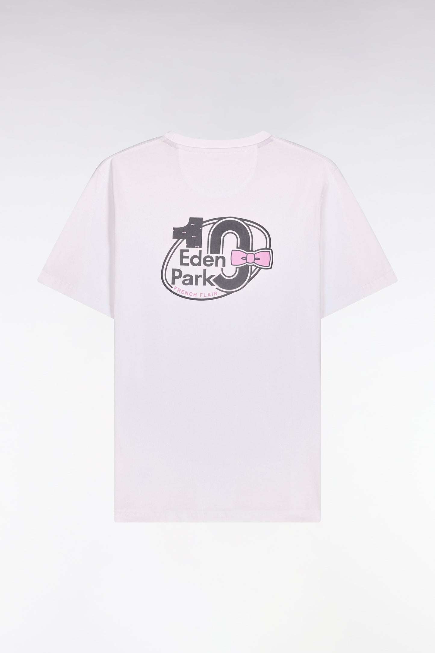 White short-sleeved regular-fit screen-printed T-shirt