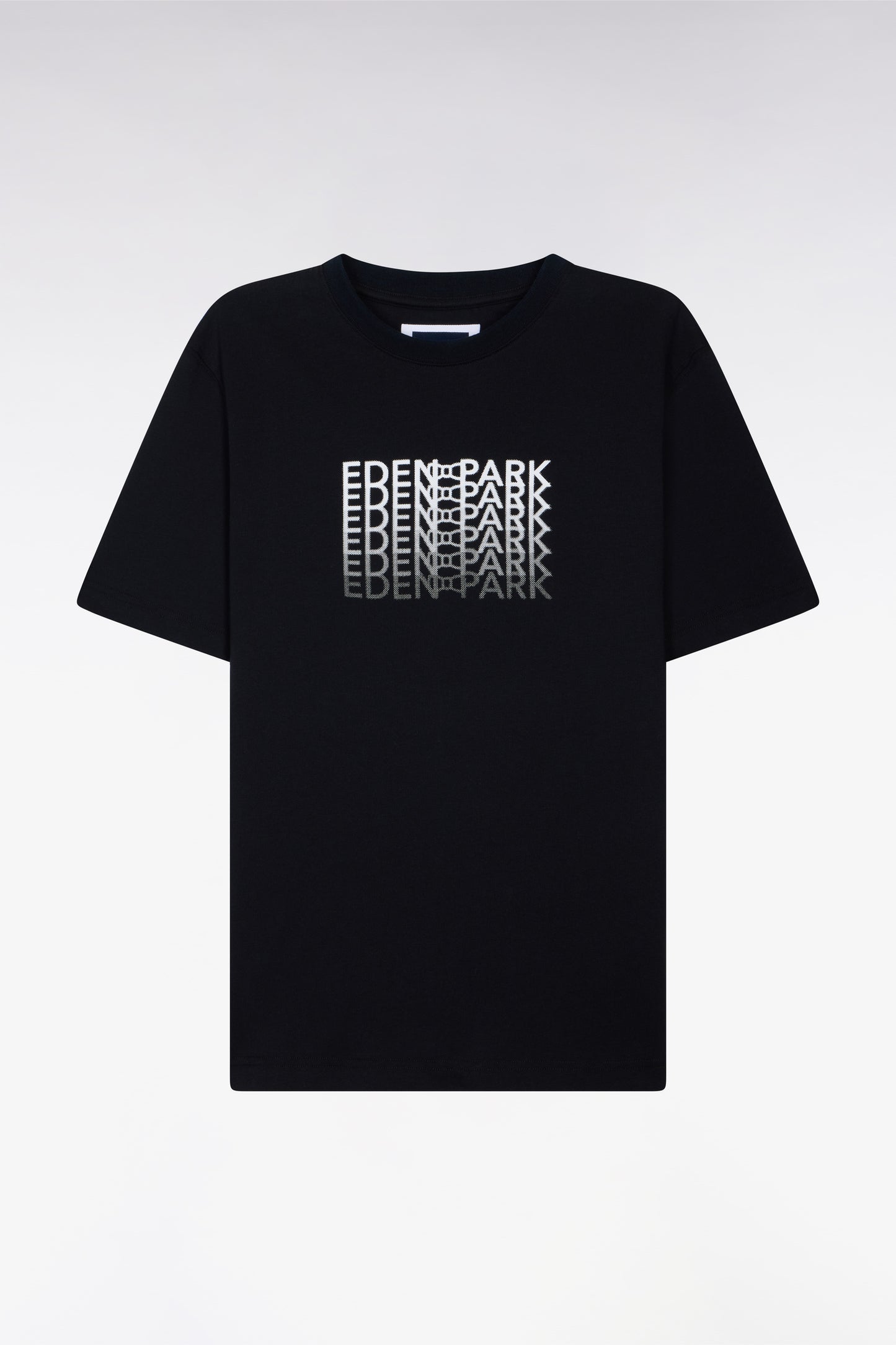 Regular fit ecru screen-printed short-sleeved T-shirt