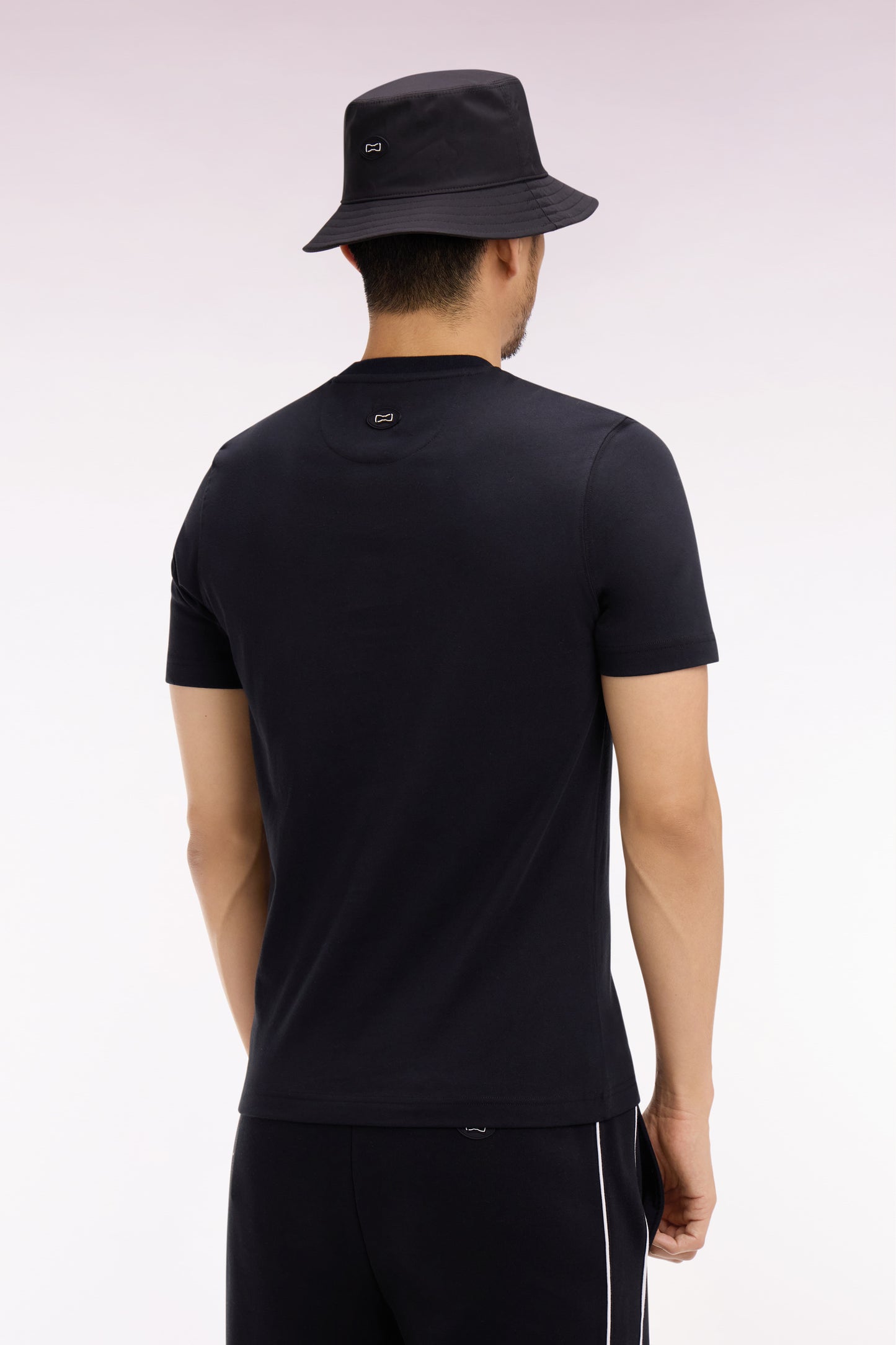 Regular fit ecru screen-printed short-sleeved T-shirt