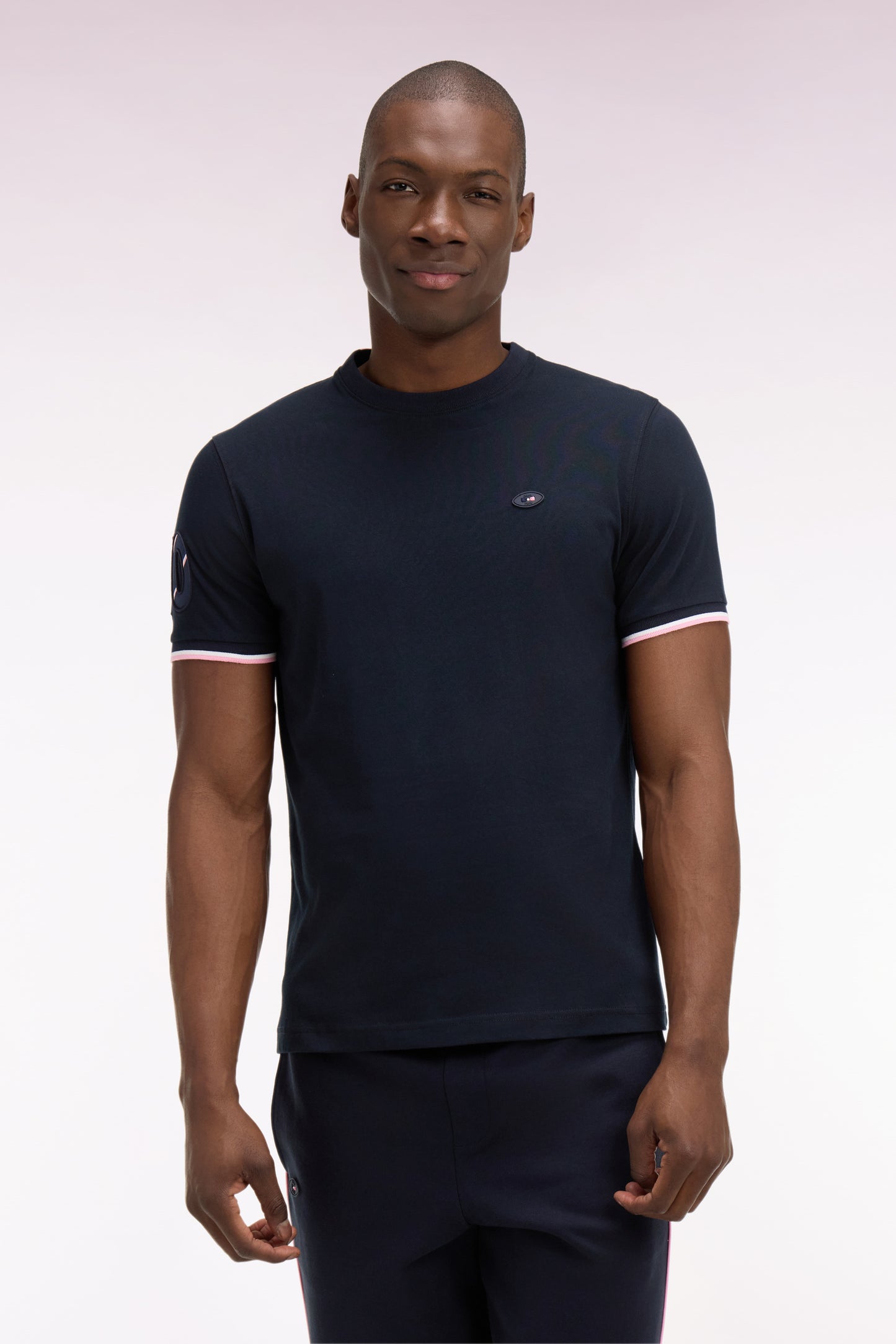 XV de France short-sleeved T-shirt in navy cotton, regular fit