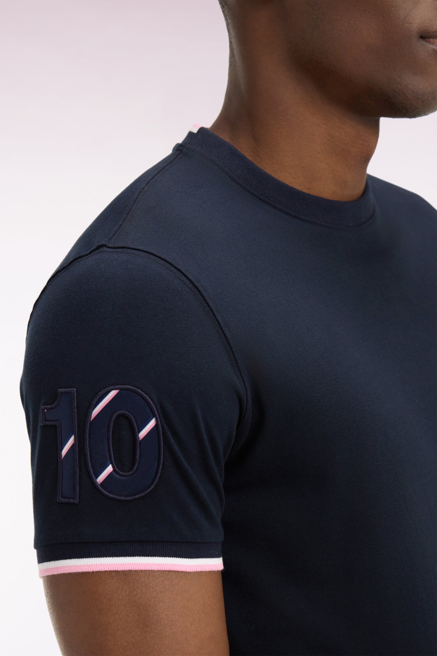 XV de France short-sleeved T-shirt in navy cotton, regular fit