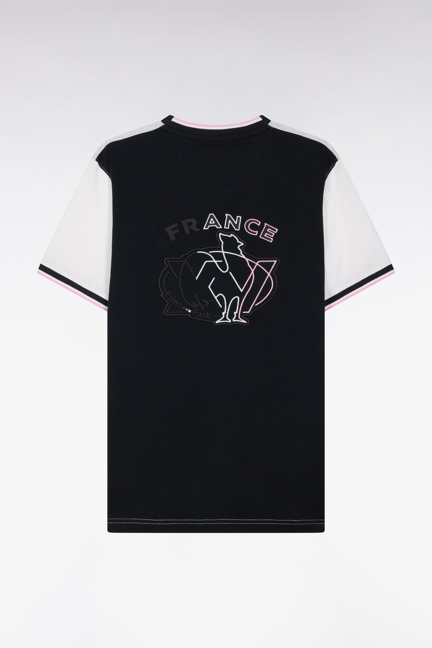 XV de France short-sleeved t-shirt in gray embroidered cotton, regular fit