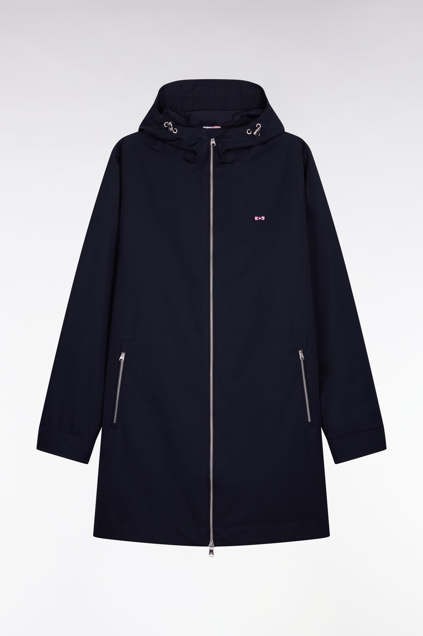 Parka à capuche en nylon marine