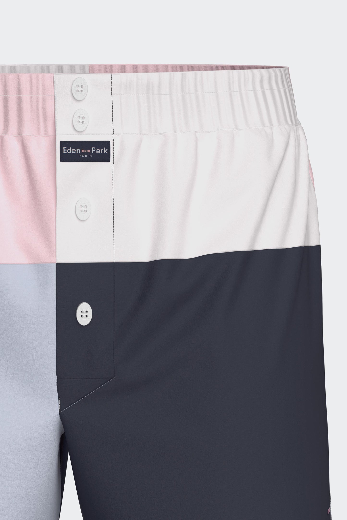 Colorblock cotton poplin boxer shorts